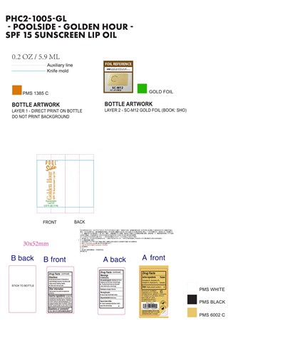 Poolside Golden Hour SPF15 sunscreen lip oil - 23 